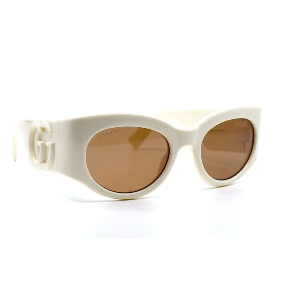 NEW GUCCI GG1544S 004 IVORY BROWN AUTHENTIC SUNGLASSES - Picture 4 of 16